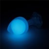 Gemoria Silicone Butt Plug (Glow-In-The-Dark) - blue